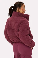 Faux Shearling Puffer Jacket