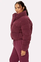 Faux Shearling Puffer Jacket