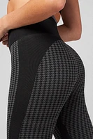 Seamless High-Waisted Houndstooth Legging