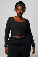 Oasis Rib Twist Long-Sleeve Top