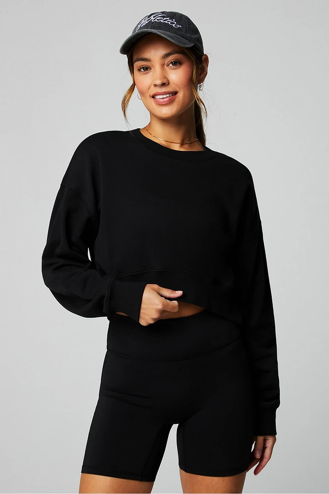 Year Round Terry Cropped Sweatshirt