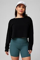 100% Cotton Cropped Boxy Long-Sleeve