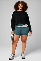 100% Cotton Cropped Boxy Long-Sleeve