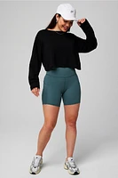 100% Cotton Cropped Boxy Long-Sleeve