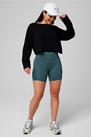 100% Cotton Cropped Boxy Long-Sleeve