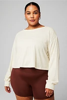 100% Cotton Cropped Boxy Long-Sleeve