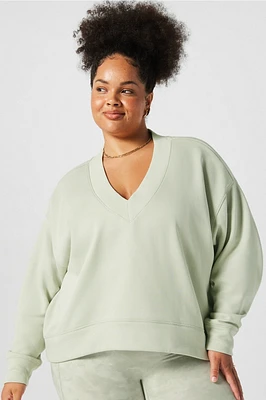 Cozy Fleece V-Neck Sweatshirt