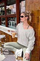 Cozy Fleece V-Neck Sweatshirt