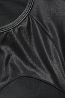 Built-In Bra Long-Sleeve Crop Top