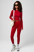 Seamless Mock Neck Long-Sleeve Top