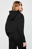 Cozy Fleece Cherry Cropped Hoodie