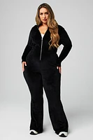 Plush Rib Hooded Jumpsuit