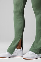 Seamless High-Waisted Slit Pant