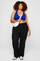 Cozy Fleece Wide Leg Cargo Sweatpant