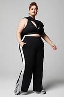 Year Round Terry Wide Leg Snap Pant