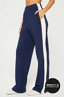Year Round Terry Stripe Wide Leg Pant