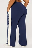 Year Round Terry Stripe Wide Leg Pant