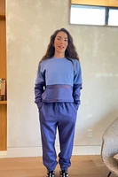 Cozy Fleece Mesh-Paneled Jogger