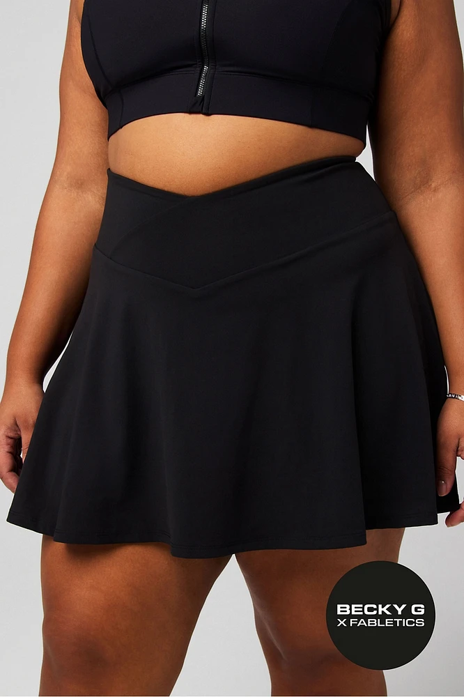 Crossover Flounce Skirt
