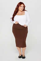 Smooth As Hell Shaping Midi Skirt