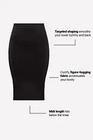Smooth As Hell Shaping Midi Skirt