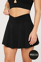 Crossover Flounce Skirt Mini