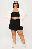 Crossover Flounce Skirt Mini