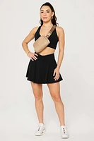 Crossover Flounce Skirt Mini