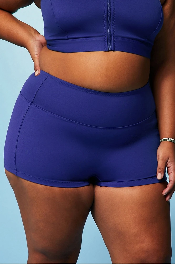 High-Waisted Swim Short