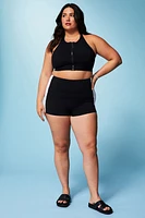 High-Waisted Swim Short