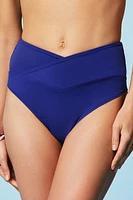 High-Waisted Cross Over Swim Bottom