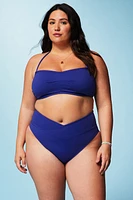 High-Waisted Cross Over Swim Bottom