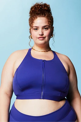 High Tide Zip-Front Swim Top