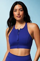 High Tide Zip-Front Swim Top