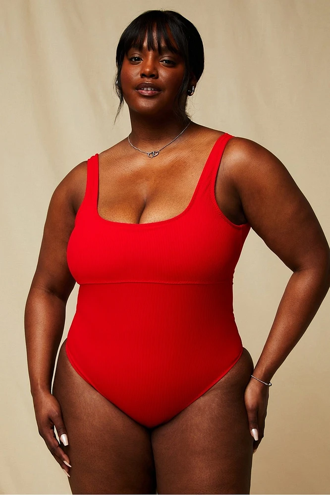 Sunset Scoop Rib One-Piece Swimsuit