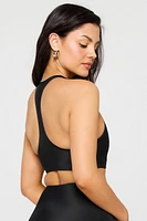 Zip-Front Swim Top