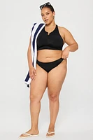 Zip-Front Swim Top