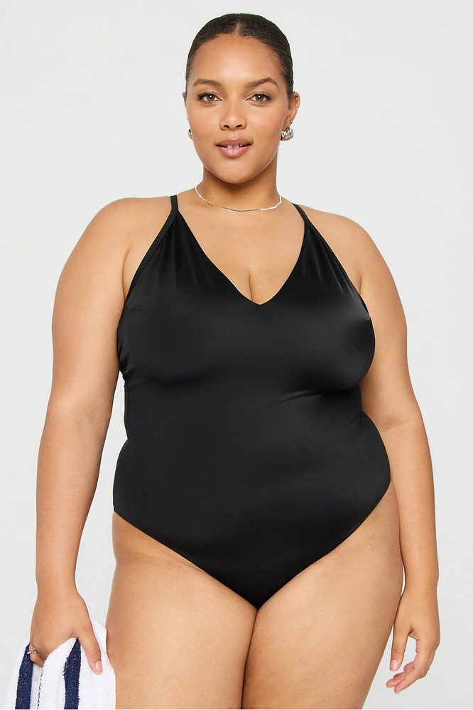 Cross Back One-Piece Swimsuit