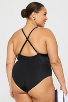 Cross Back One-Piece Swimsuit