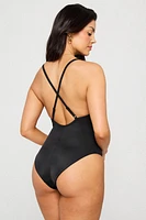 Cross Back One-Piece Swimsuit