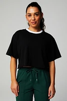 Cotton Slub Cropped Tee