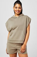 Year Round Terry Sleeveless Hooded Sweatshirt