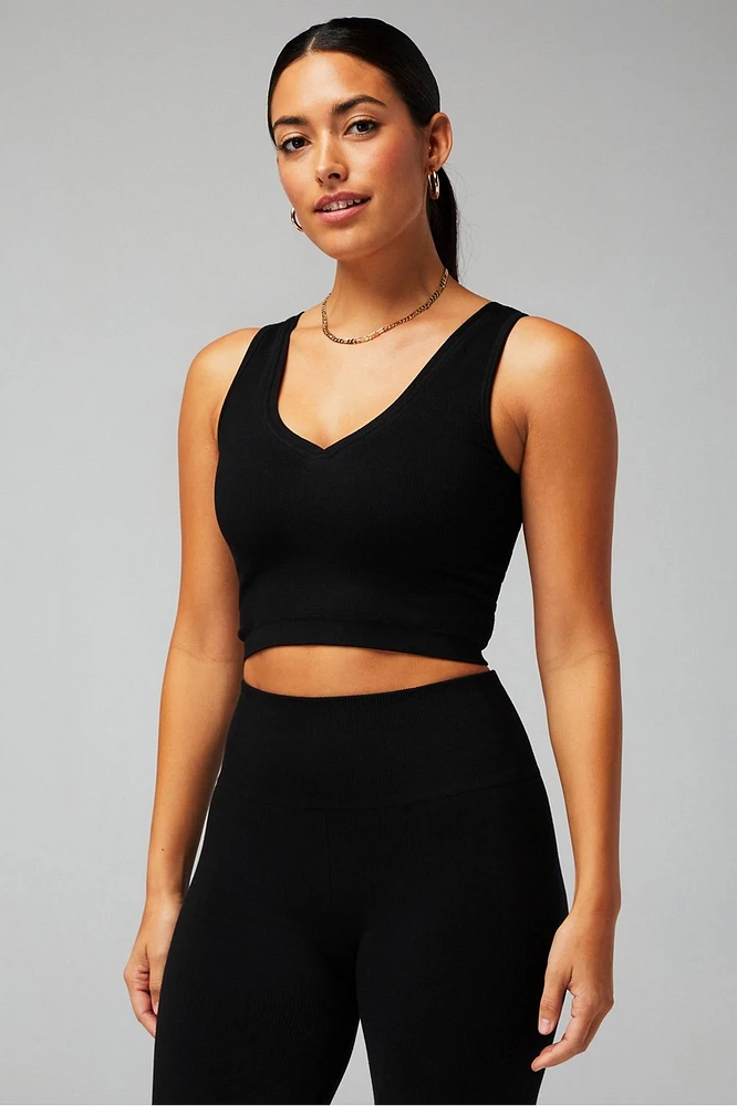 Cloud Seamless V-Neck Crop Tank