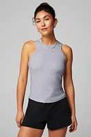 High Neck Rib Built-In Bra Tank