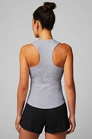 High Neck Rib Built-In Bra Tank