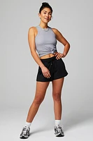 High Neck Rib Built-In Bra Tank