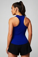 High Neck Rib Built-In Bra Tank