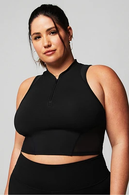 Half-Zip Heatwave Crop Tank