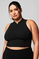 Half-Zip Heatwave Crop Tank
