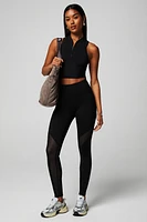 Half-Zip Heatwave Crop Tank